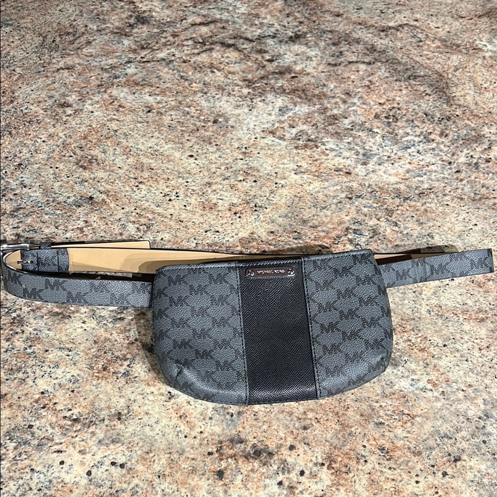 Michael Kors Gray Monogram Belt Bag